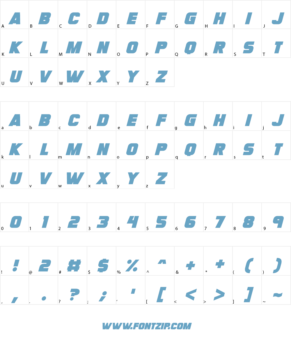 Megabomb Font Character